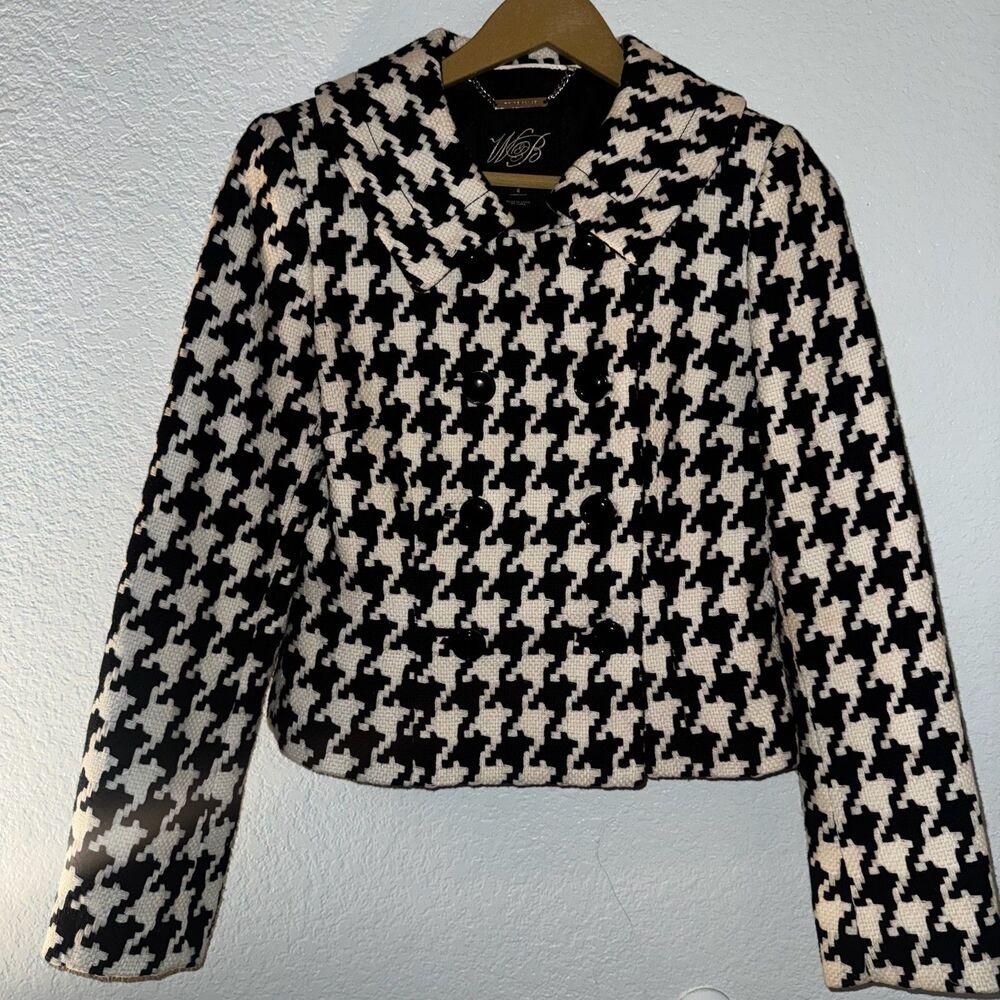 WHITE HOUSE BLACK MARKET WOOL BLEND CROPPED JACKET- SIZE 4